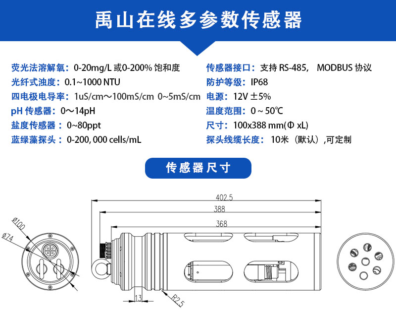 在线多参数传感器参数